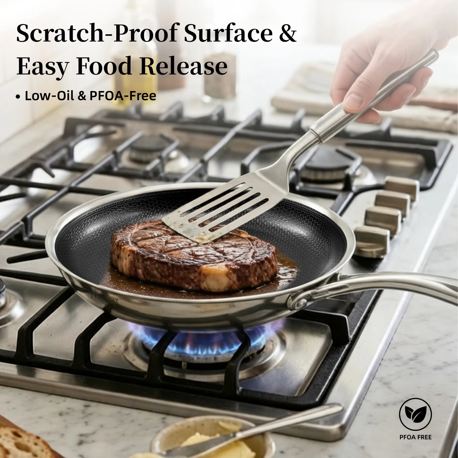 12 inch scratch-proof frying pan