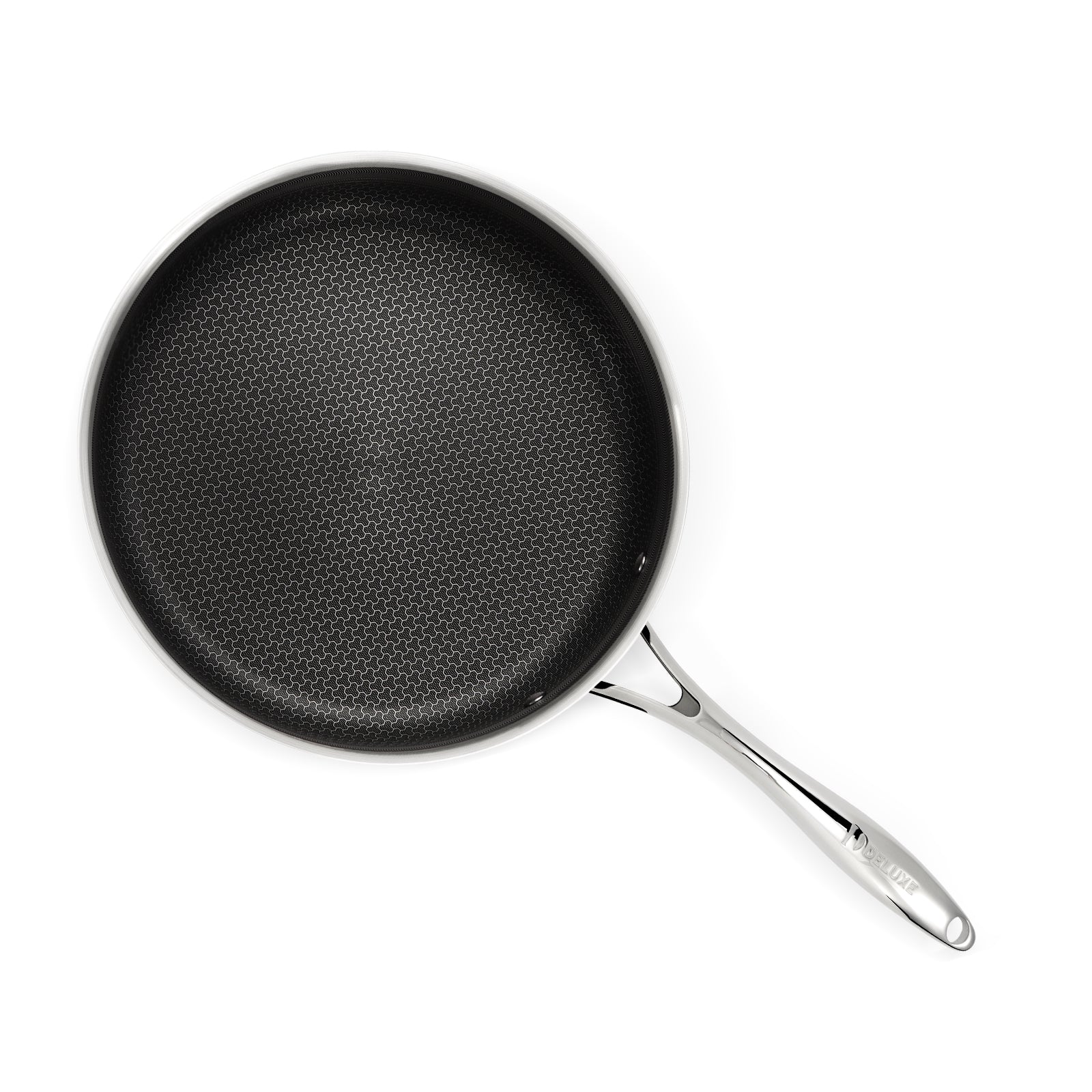 5 Qt Hybrid Ceramic Nonstick Stainless Steel Sauté Pan with Lid - Deluxe Cookware