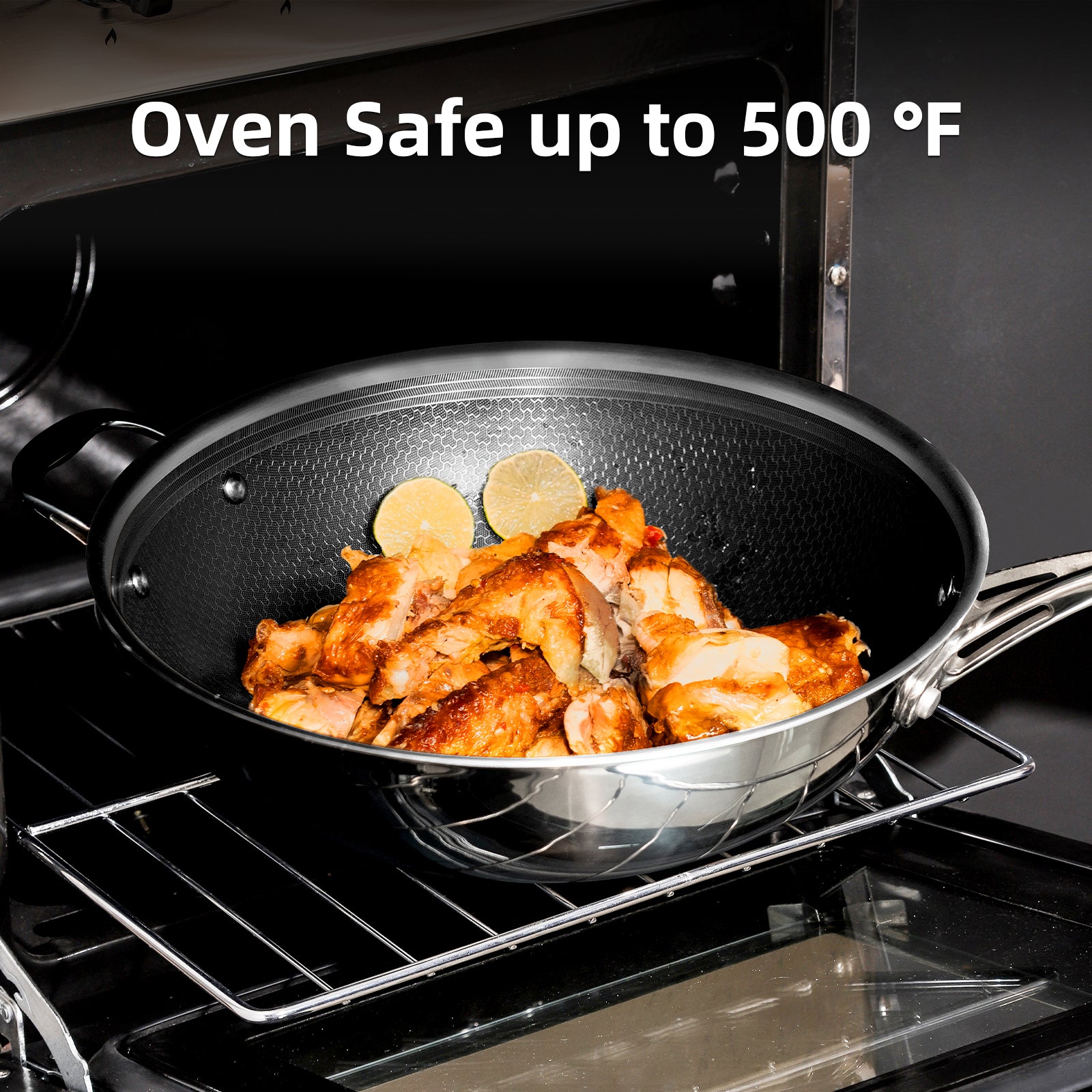 12 Inch Hybrid Wok - Deluxe Cookware