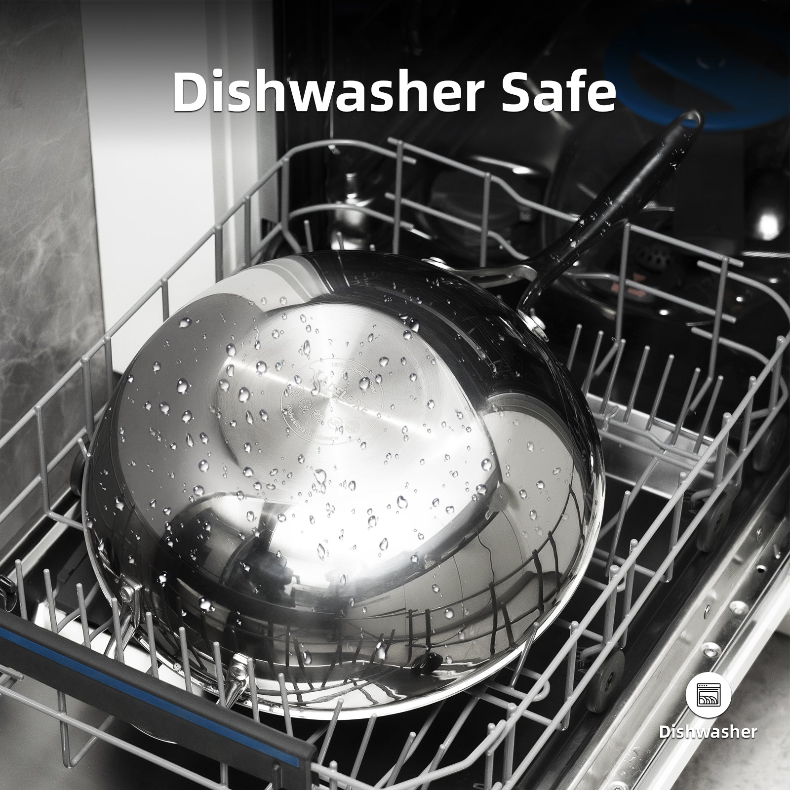 12 Inch Hybrid Wok - Deluxe Cookware