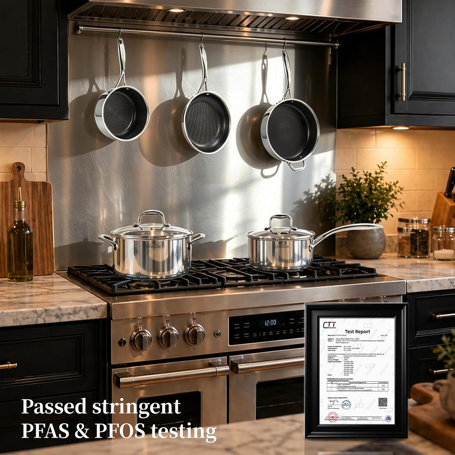 13-Piece Hybrid Ceramic Nonstick Stainless Steel Cookware Set