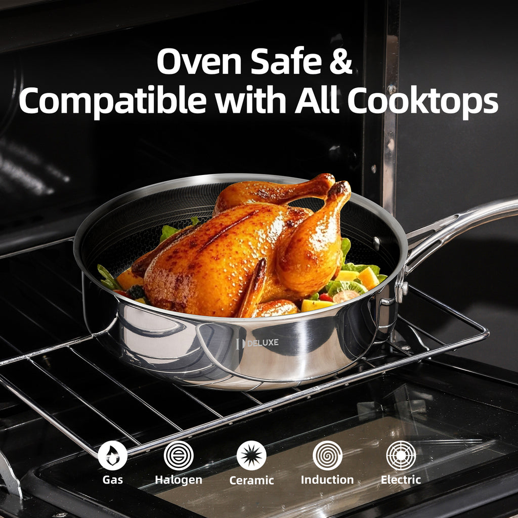 5 Qt Hybrid Deep Sauté Pan with Lid