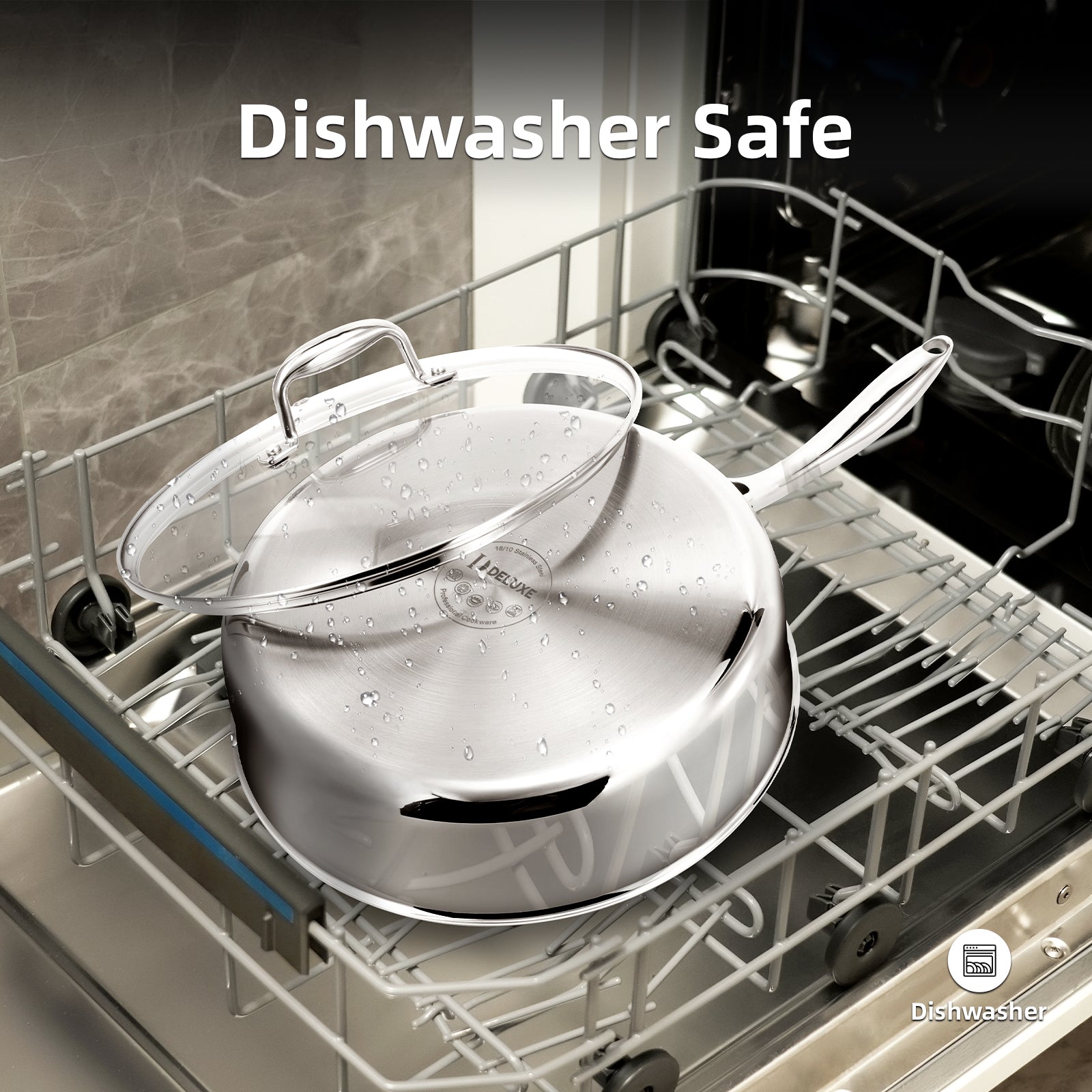 5 Qt Hybrid Deep Sauté Pan with Lid