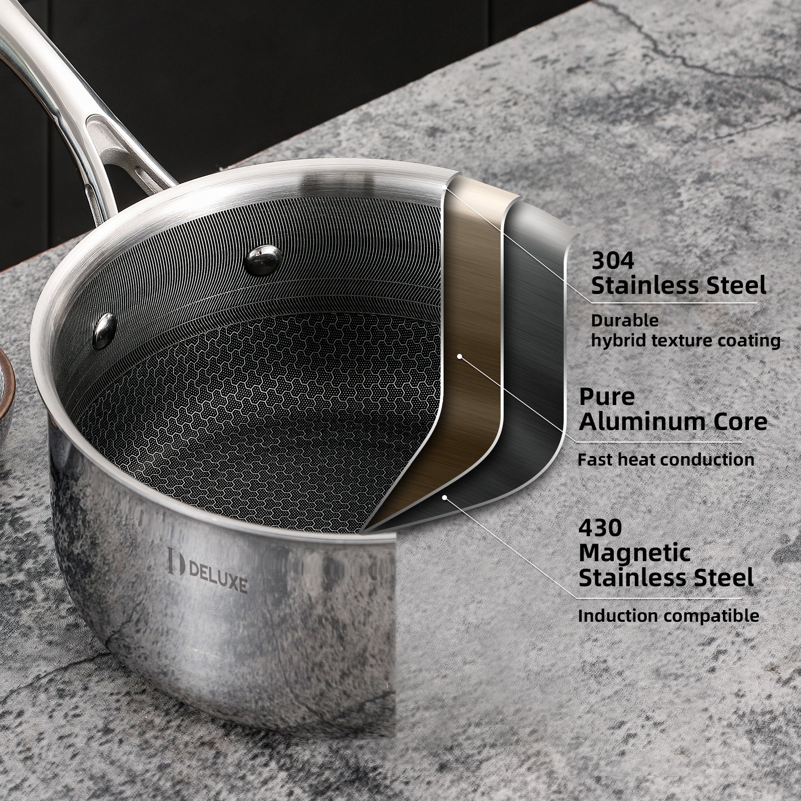 3 Quart Hybrid Saucepan