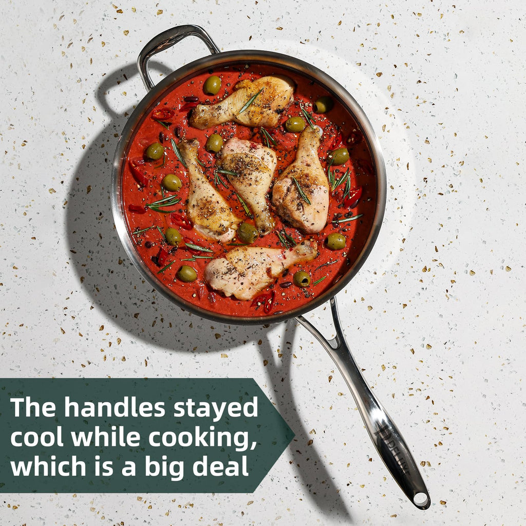 13 Piece Hybrid Nonstick Stainless Steel Cookware Set