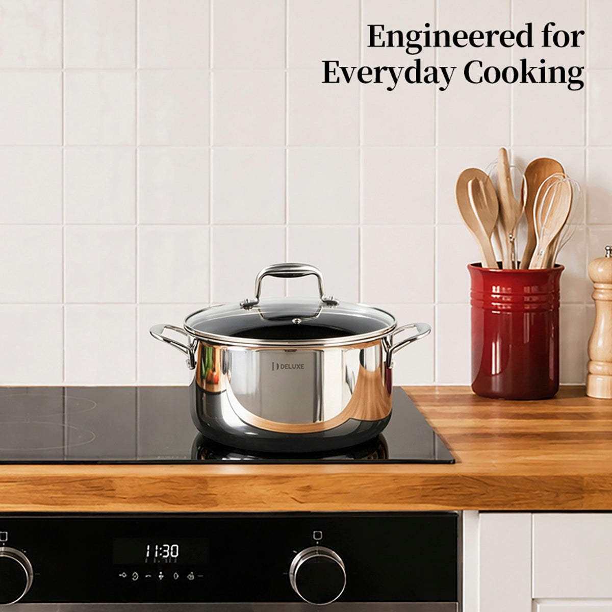 8 Qt Hybrid Ceramic Dutch Oven | Stainless Steel