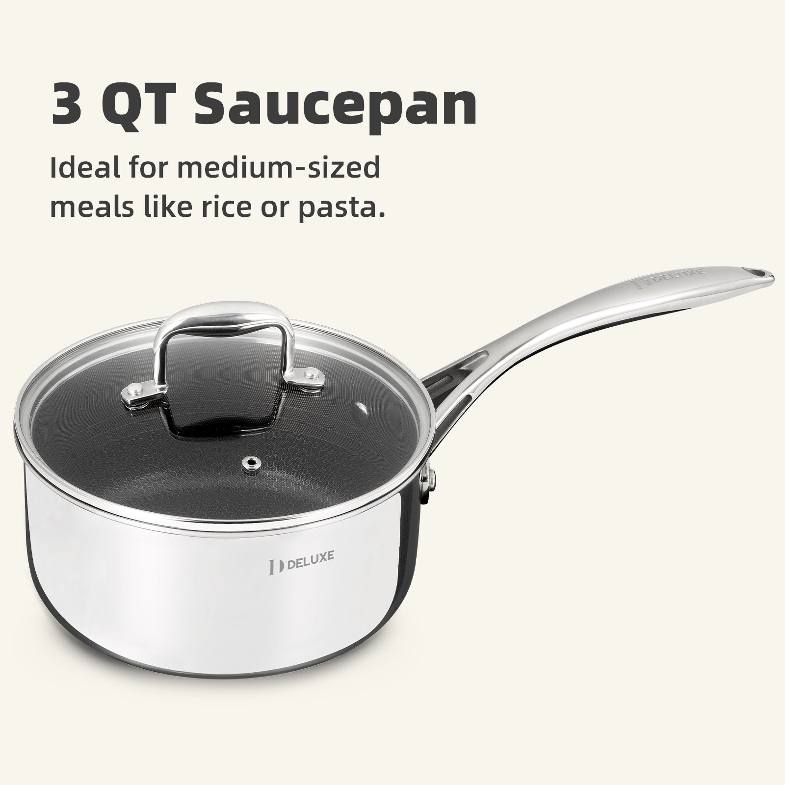 3 Quart Hybrid Saucepan