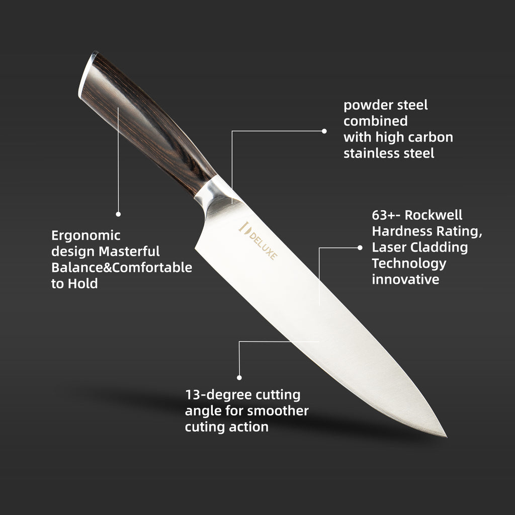 DELUXE 6 Pcs Kitchen Knife Sets - Deluxe Cookware