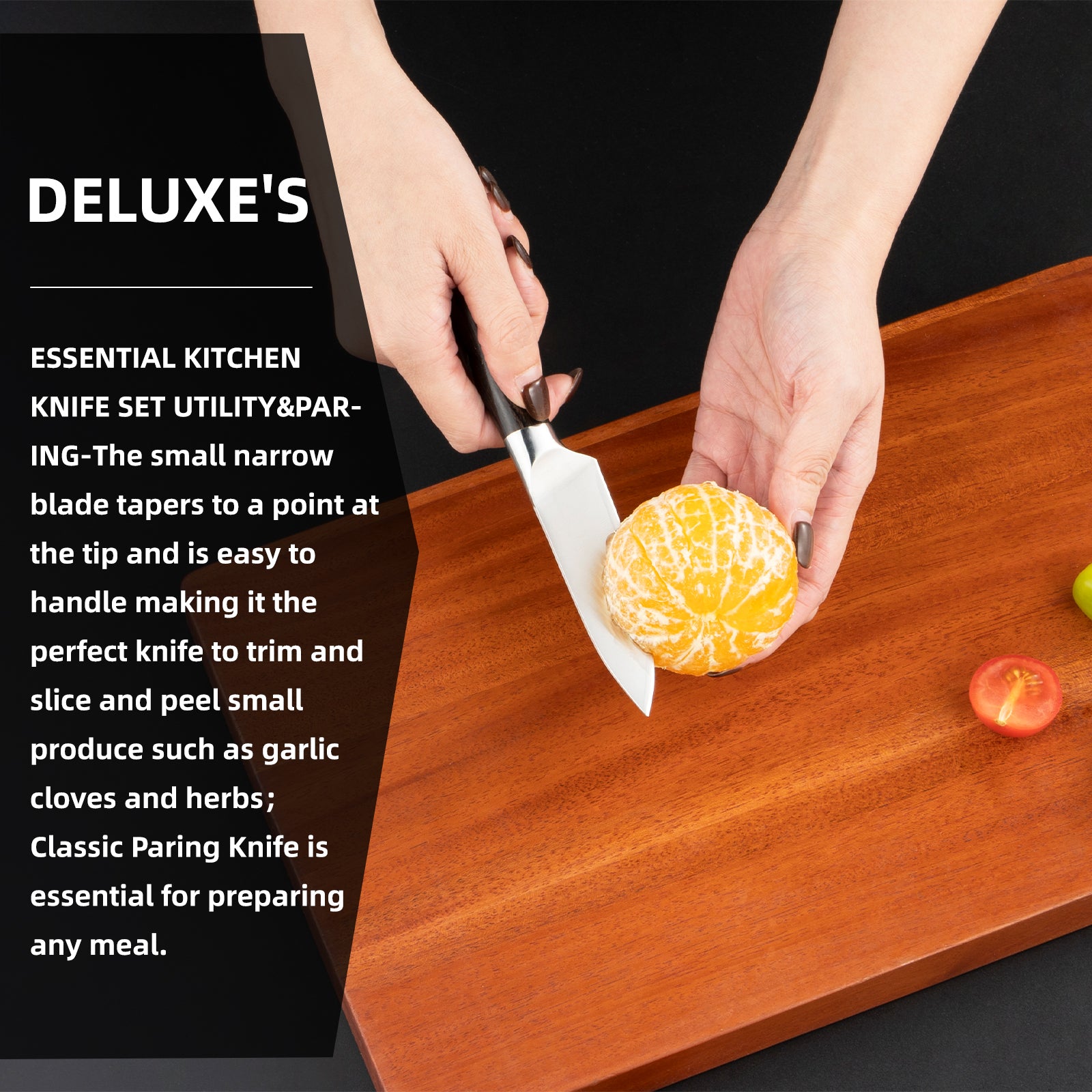 DELUXE 6 Pcs Kitchen Knife Sets - Deluxe Cookware
