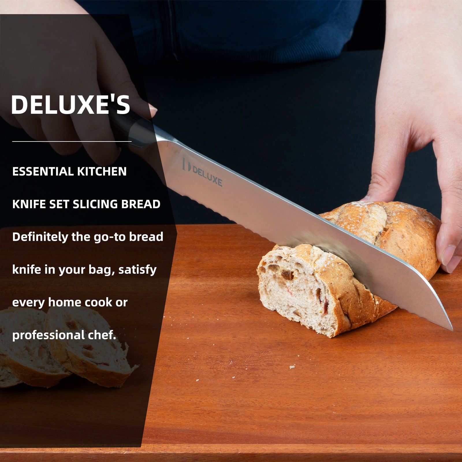 DELUXE 6 Pcs Kitchen Knife Sets - Deluxe Cookware