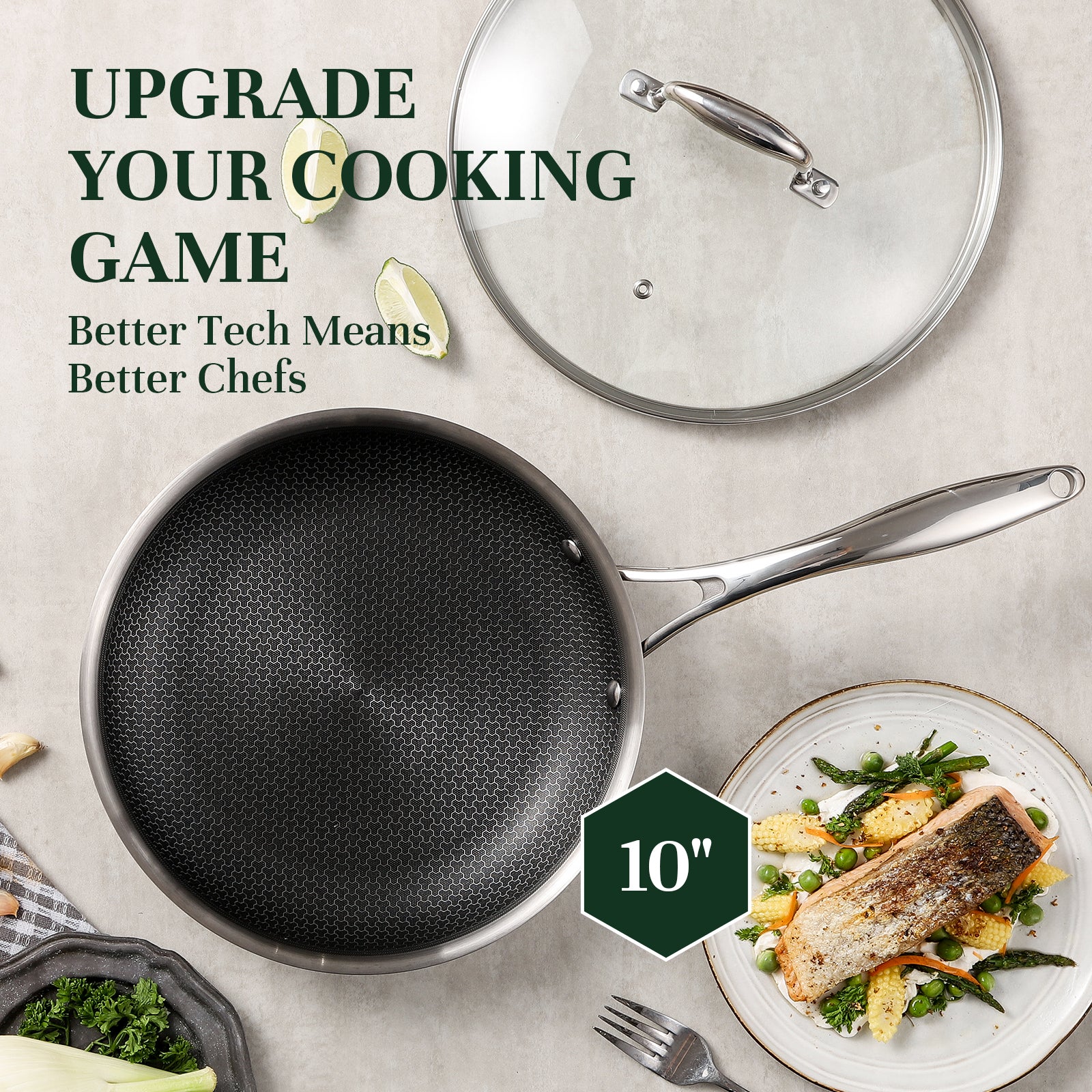DELUXE Hybrid 10-Inch Fry Pan - Deluxe Cookware