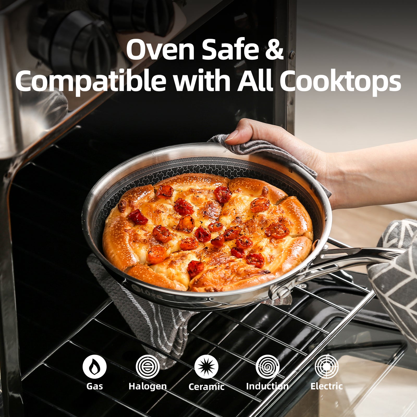Deluxe Hybrid 5-Piece Fry Pan Set - Deluxe Cookware