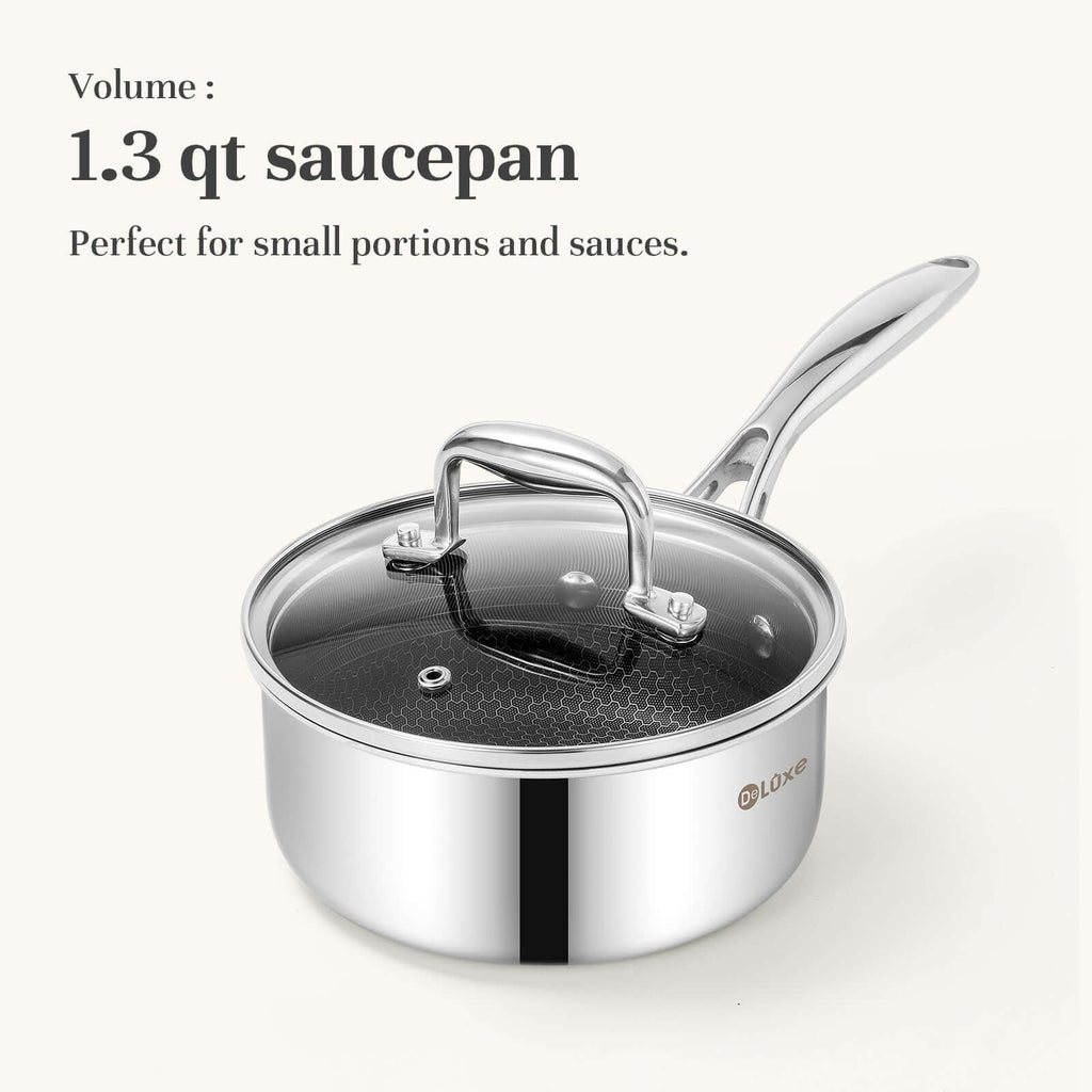 Deluxe Hybrid 6-Piece Pot Set - Deluxe Cookware