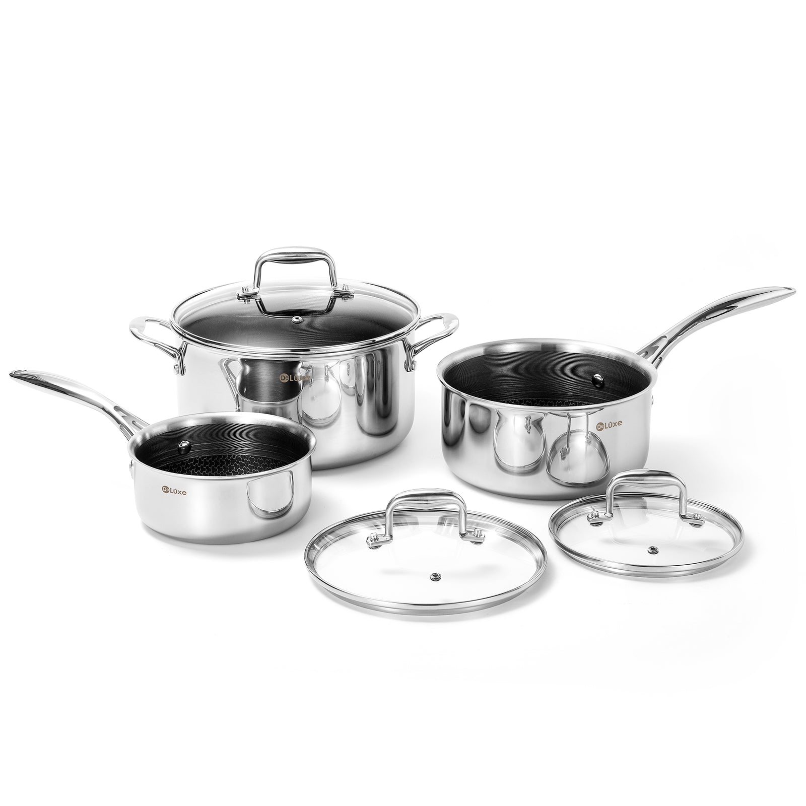 Deluxe Hybrid 6-Piece Pot Set - Deluxe Cookware