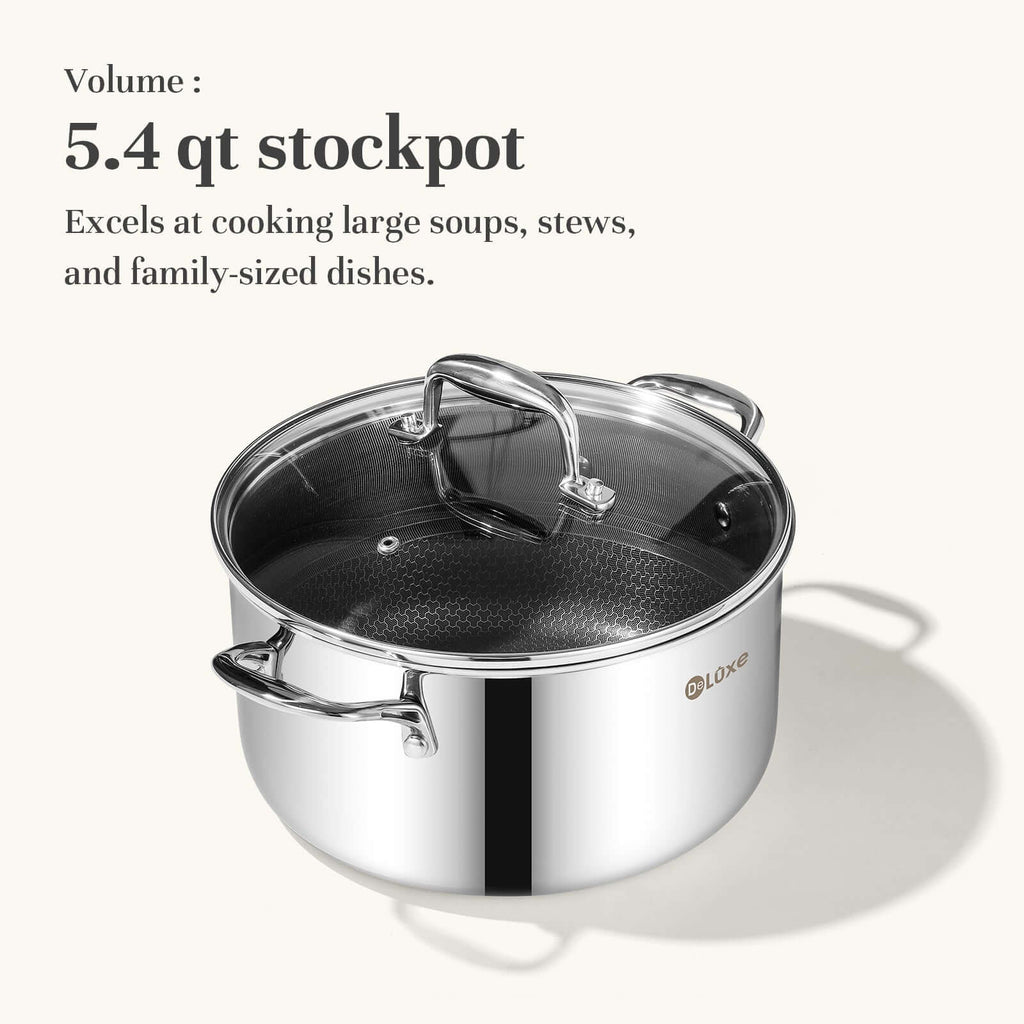 Deluxe Hybrid 6-Piece Pot Set - Deluxe Cookware