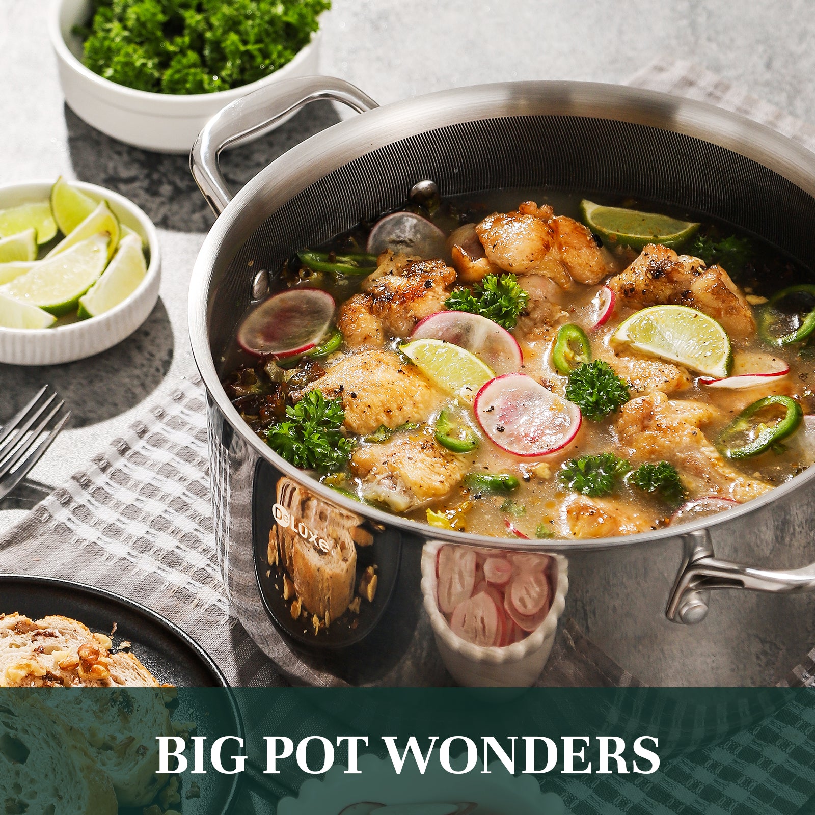 Deluxe Hybrid 6-Piece Pot Set - Deluxe Cookware