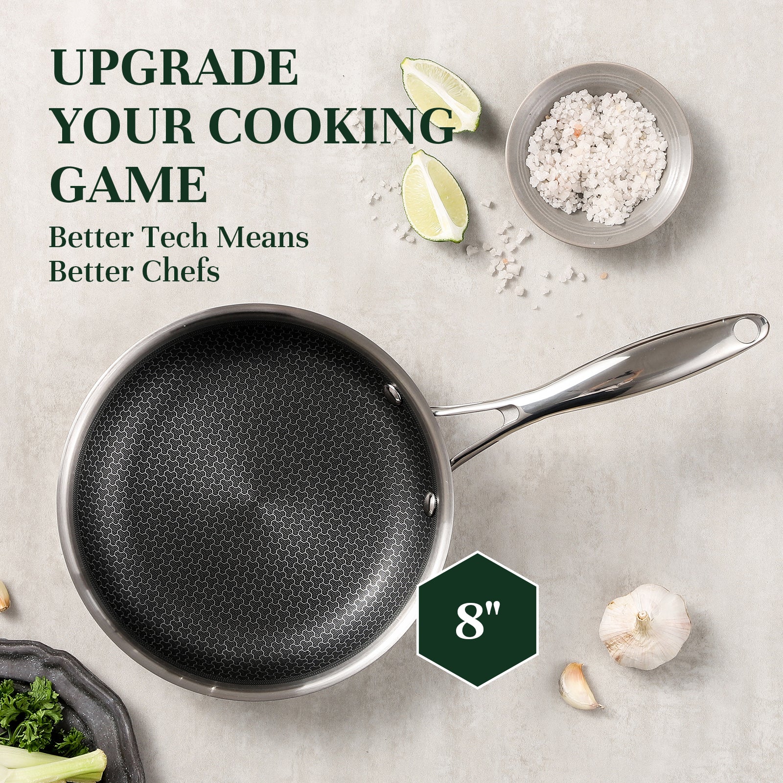 Deluxe Hybrid 8-Inch Fry Pan - Deluxe Cookware