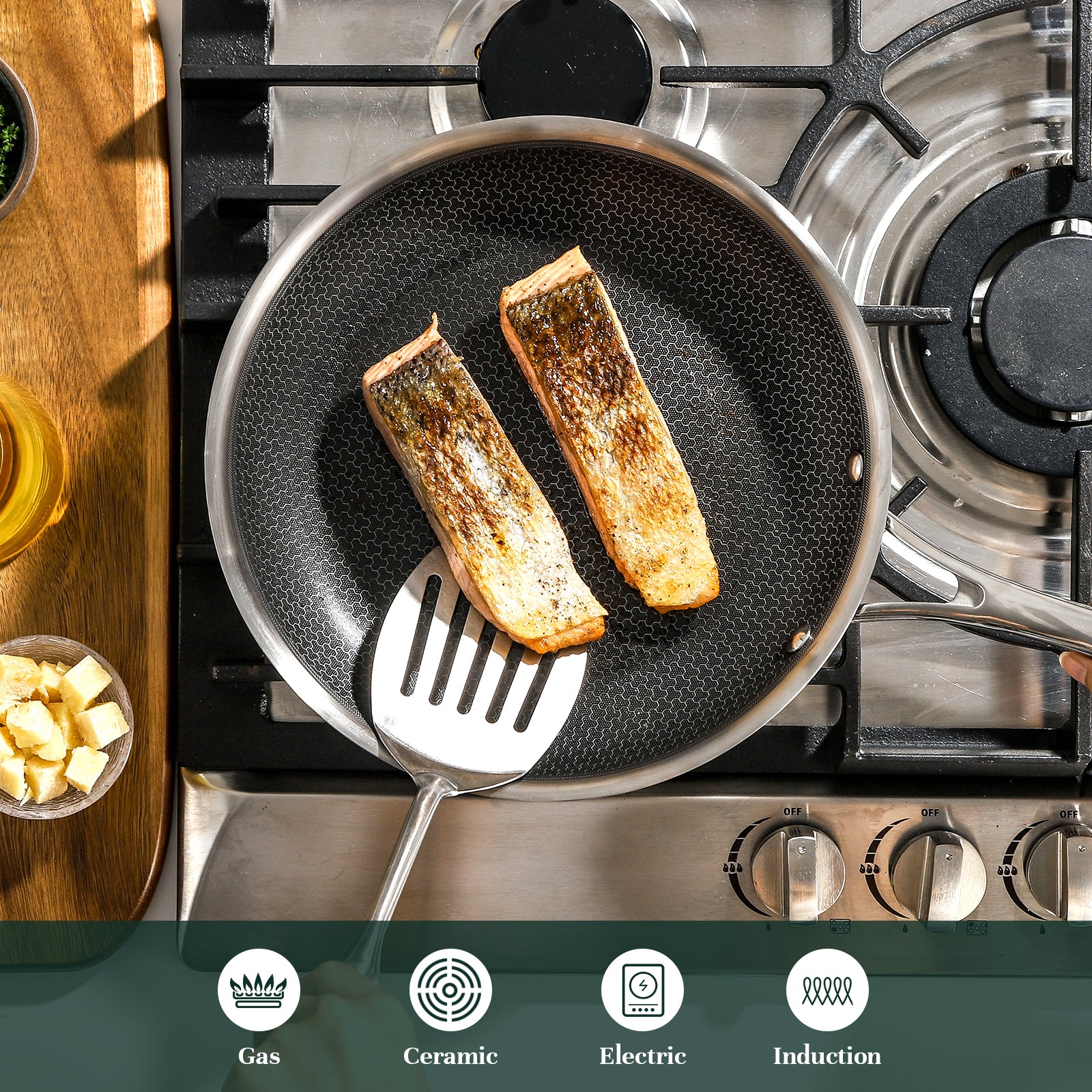 Deluxe Hybrid 8-Inch Fry Pan - Deluxe Cookware