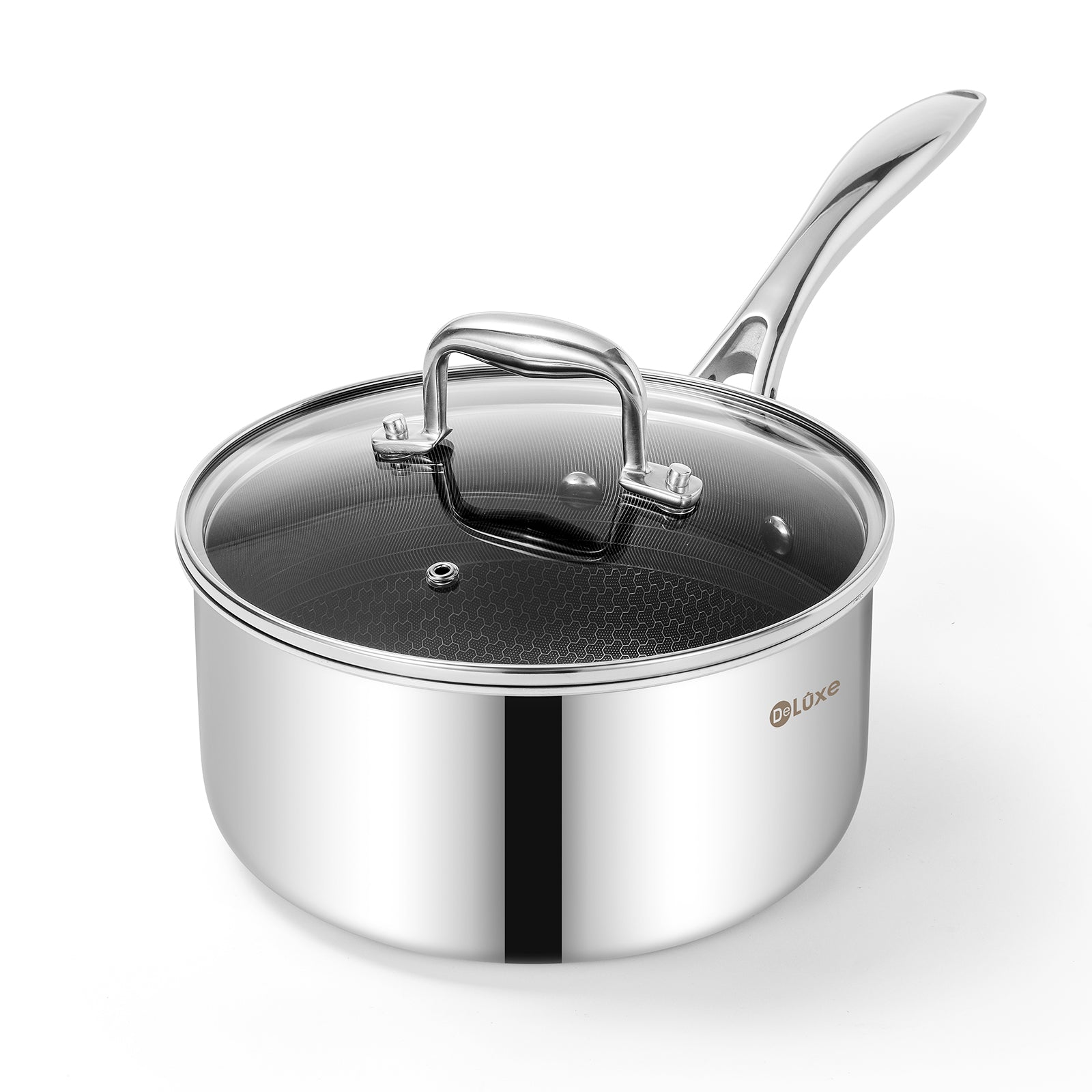 DELUXE Hybrid Ceramic Nonstick 3-Quart Saucepan - Deluxe Cookware