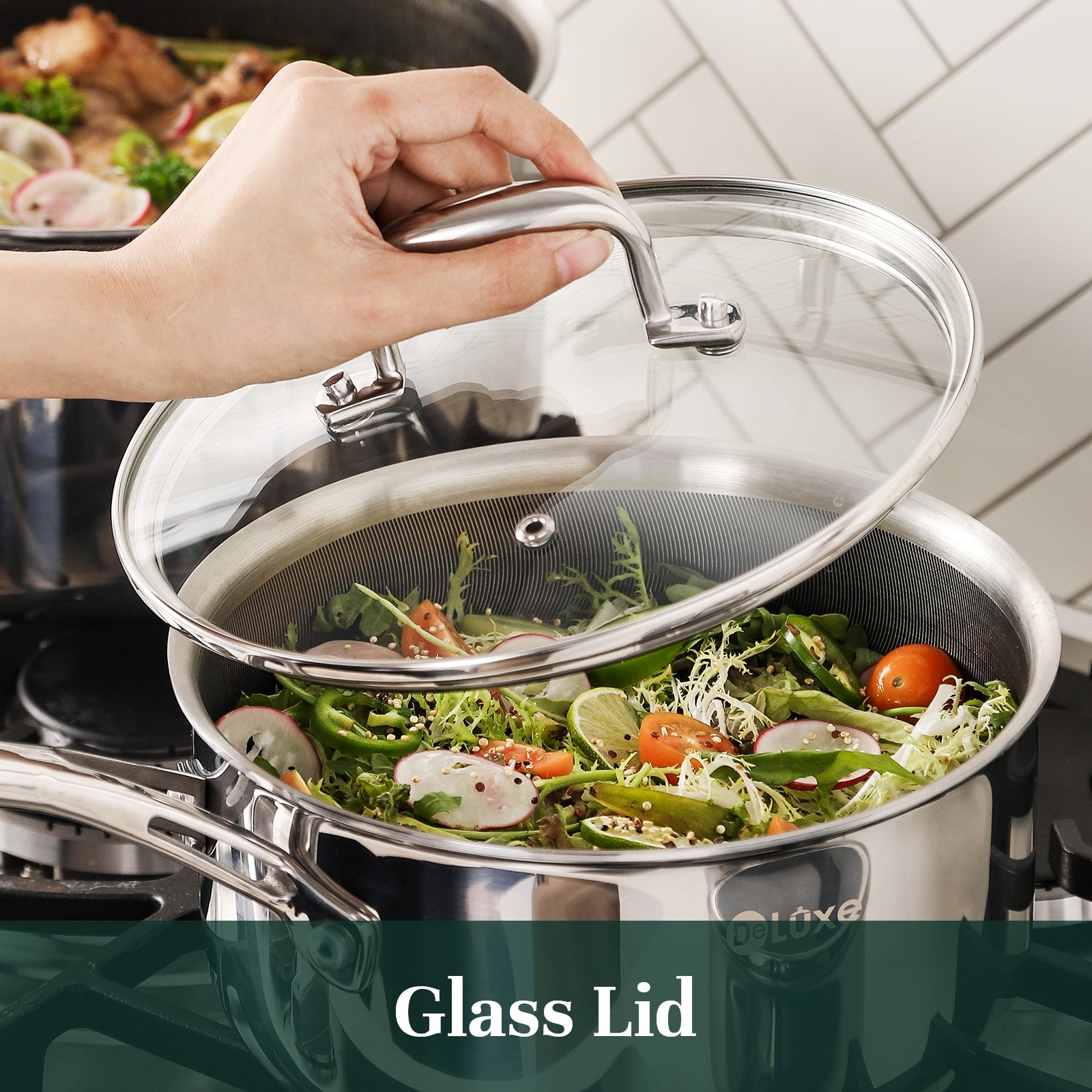 DELUXE Hybrid Ceramic Nonstick 3-Quart Saucepan - Deluxe Cookware